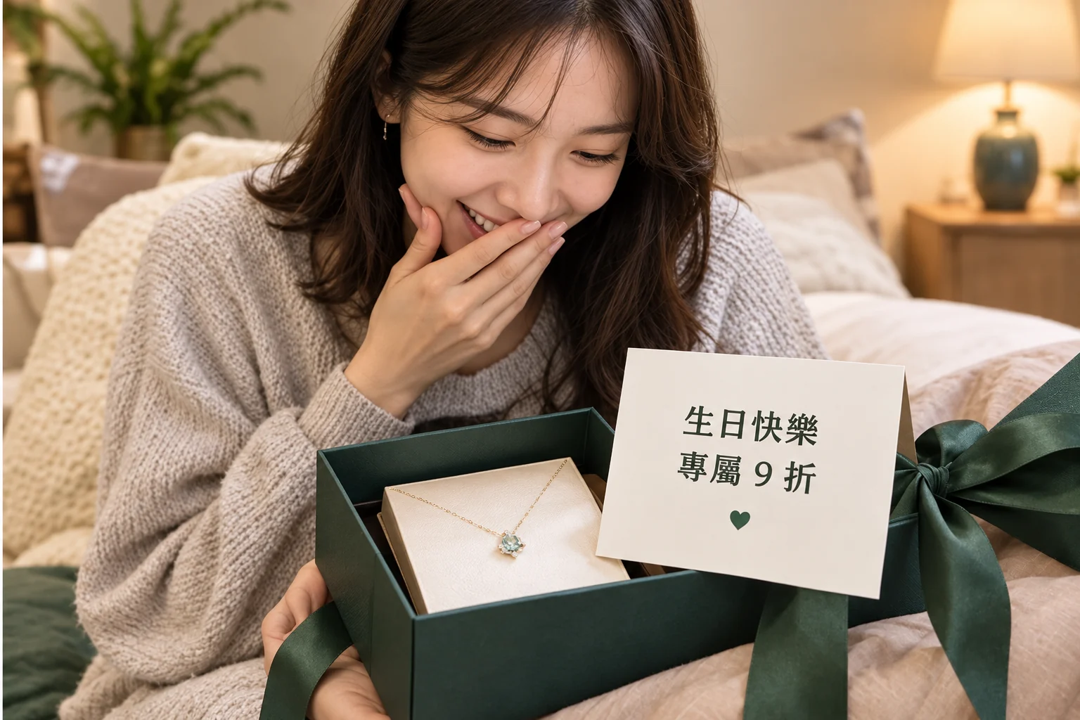 客人收到生日優惠開心回購